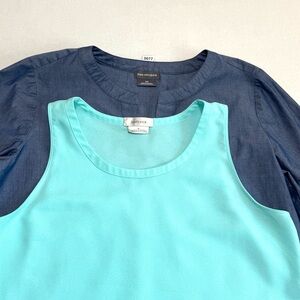 Van Heusen Women's Navy and Turquoise Blouses 2pc set